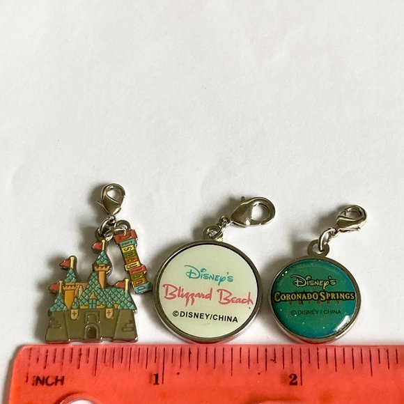 Vintage Disney 3 Charm Lot Cinderella Castle Blizzard Beach Coronado Springs - Picture 12 of 12
